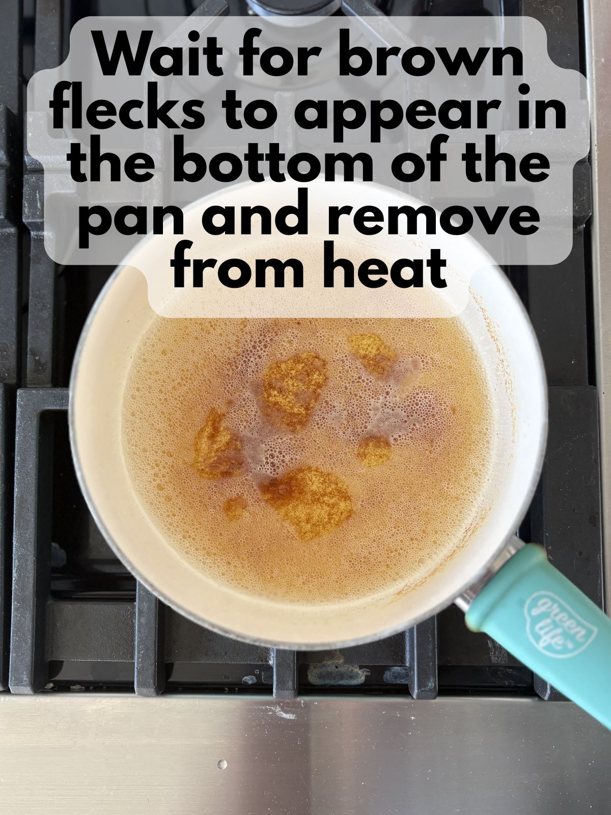 browned butter in a saucepan