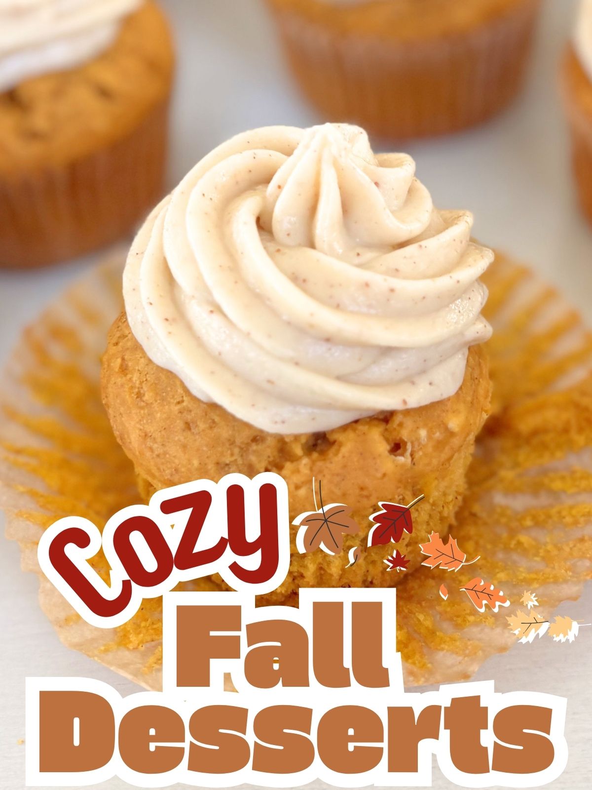 gluten free pumpkin cupcakes with brown butter maple frosting