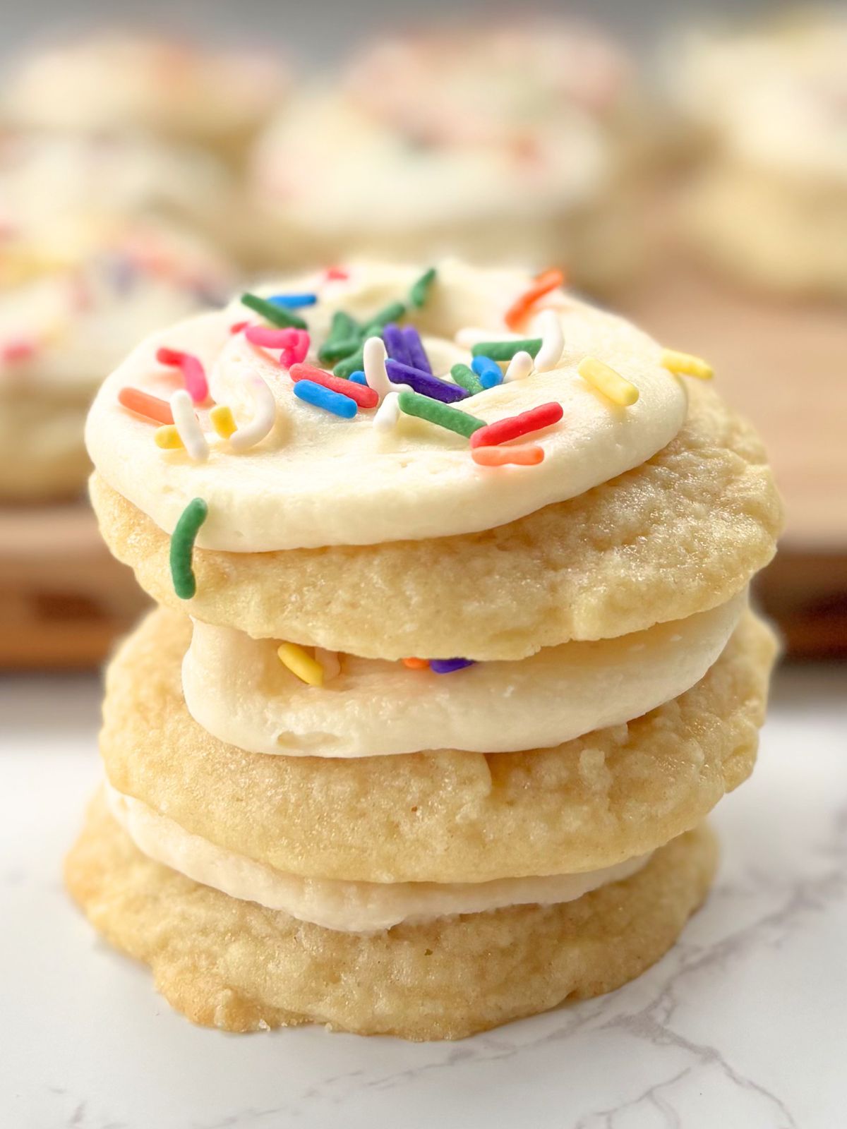 homemade frosted sugar cookies