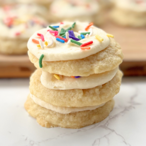 homemade frosted sugar cookies