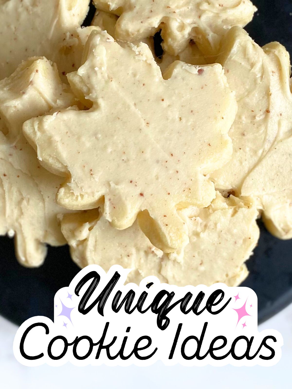 maple leaf cookies with brown butter maple glaze
