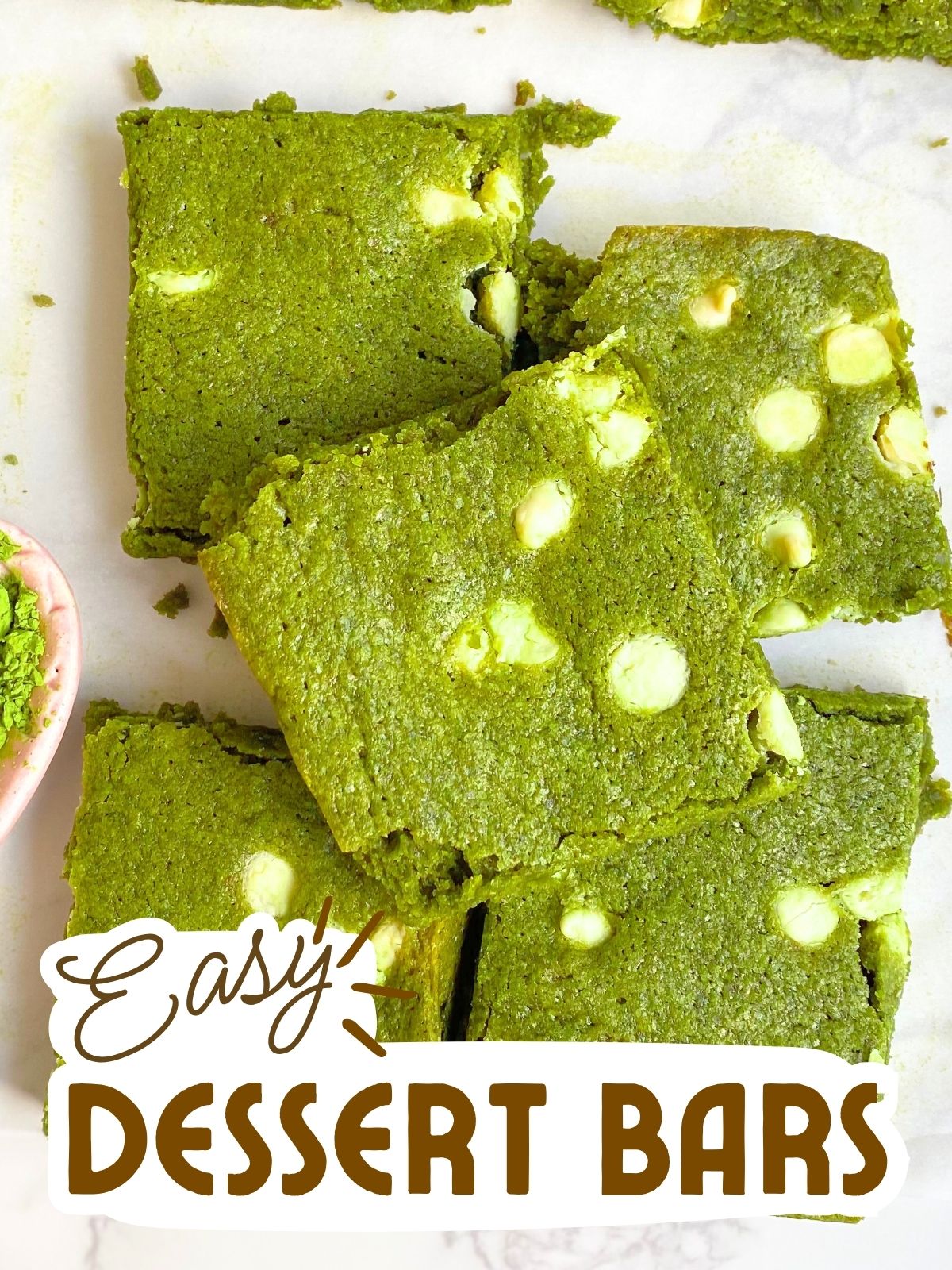 matcha blondies