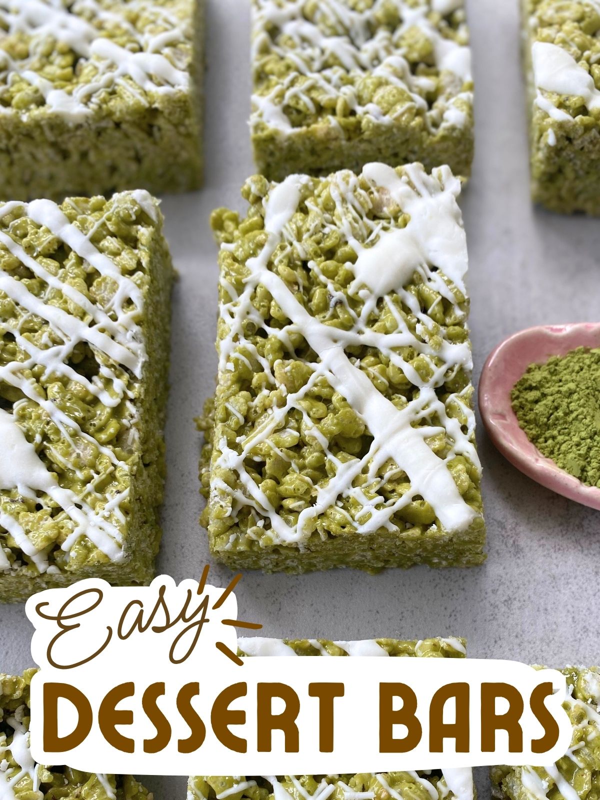 matcha rice krispie treats