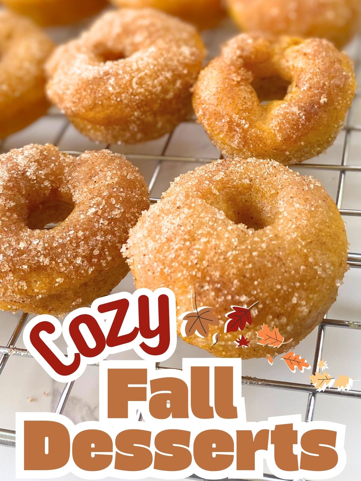 mini pumpkin cinnamon sugar donuts