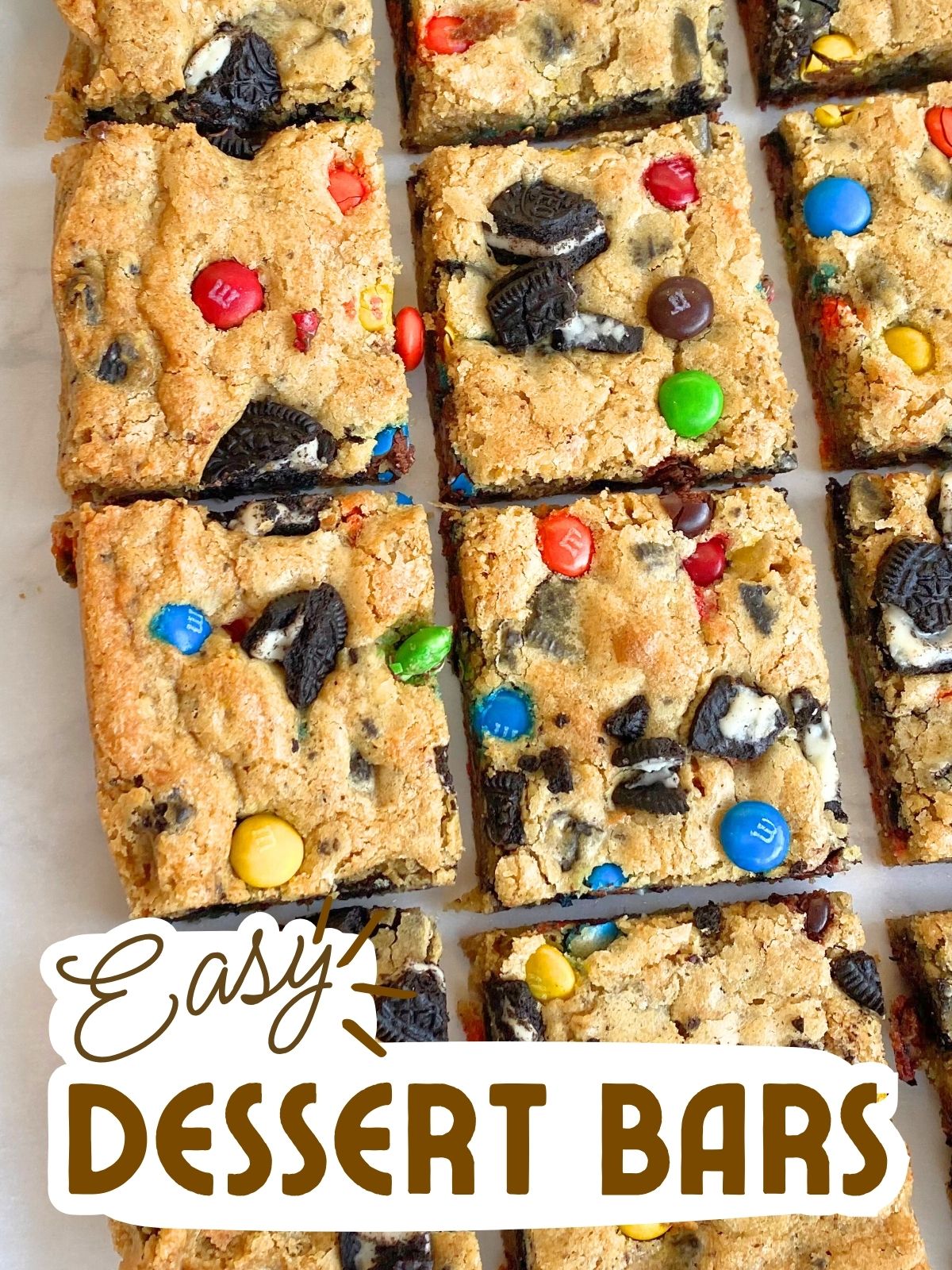 M&M oreo blondies