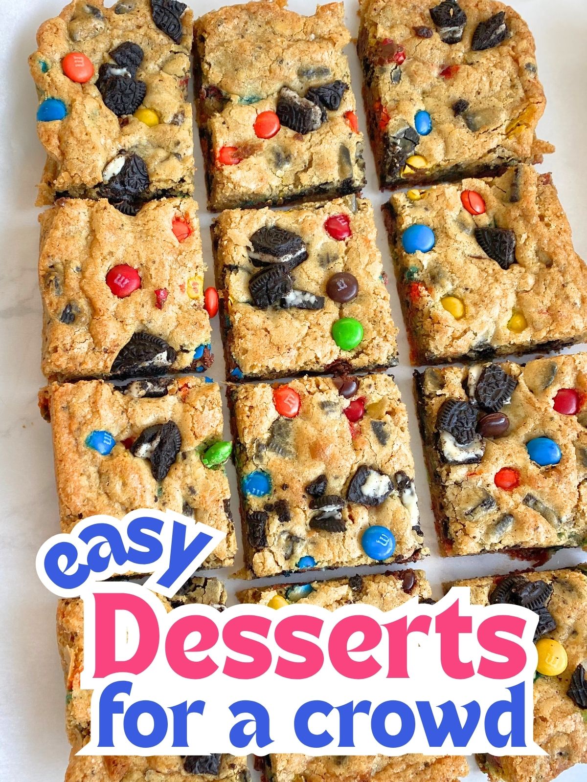 oreo M&M blondies