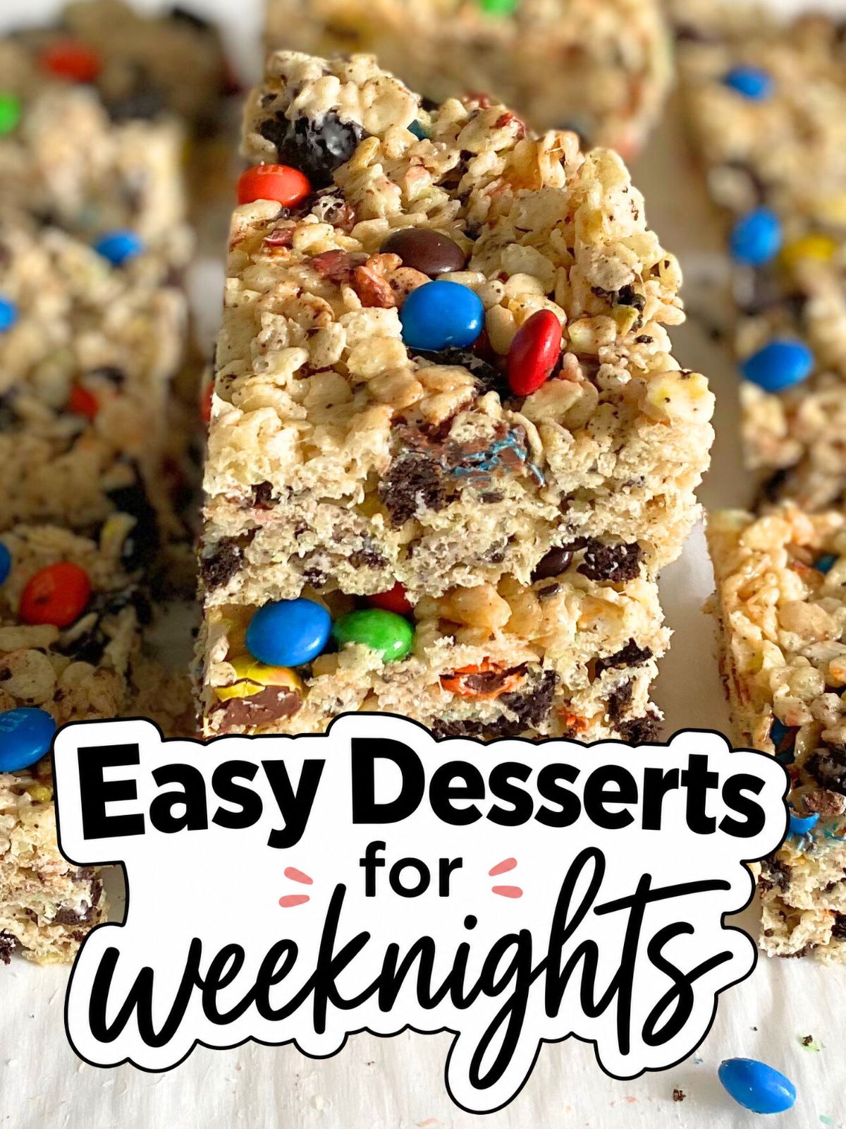 M&M oreo rice krispie treats