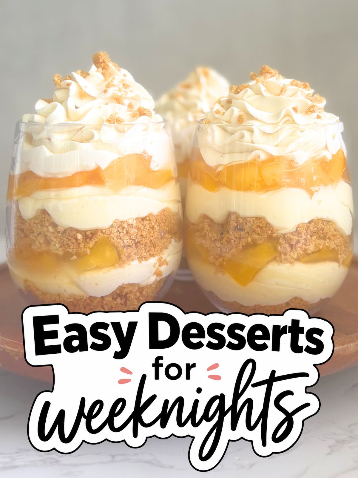 peach pie cheesecake cups