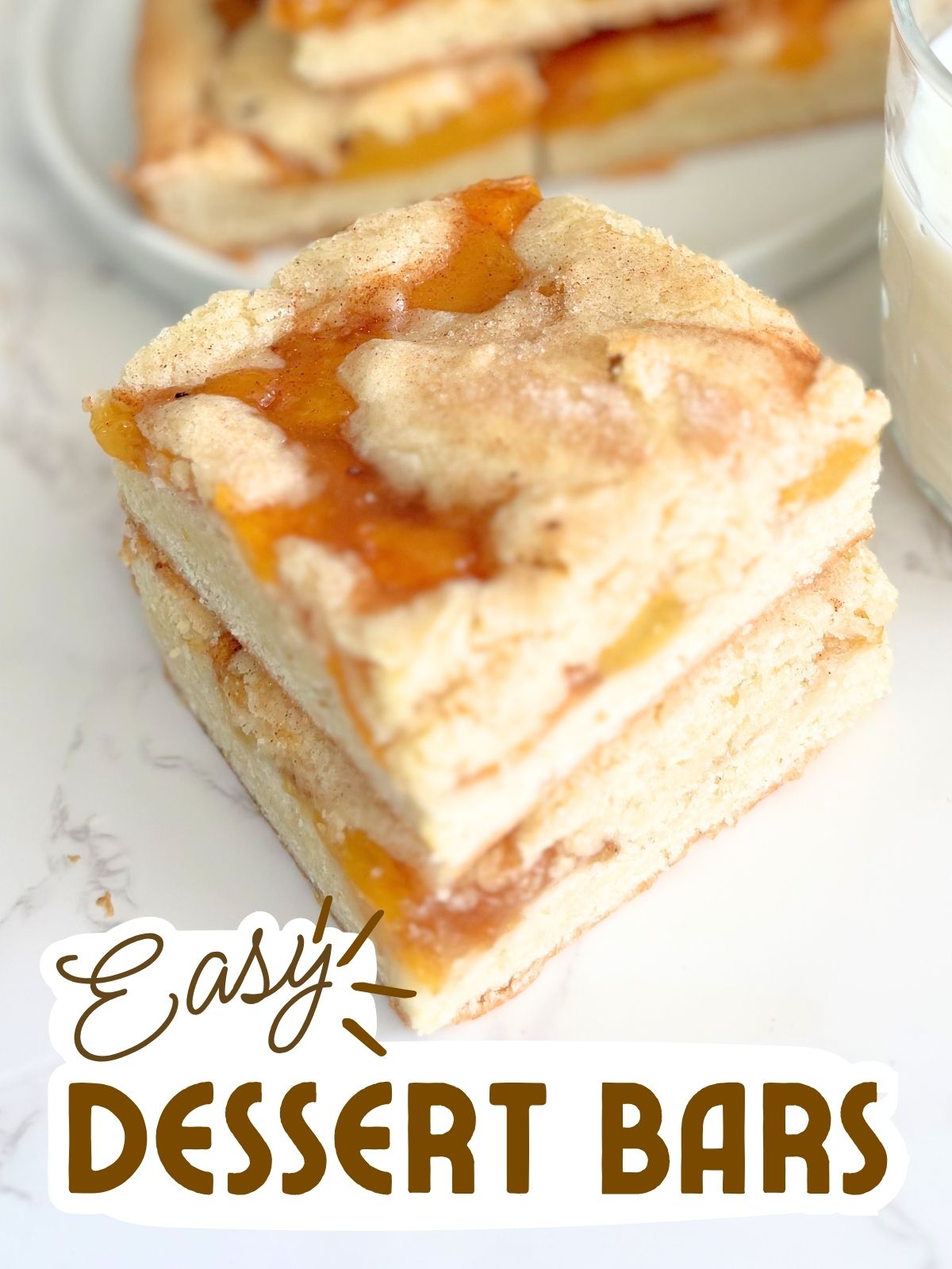 peach pie sugar cookie bars