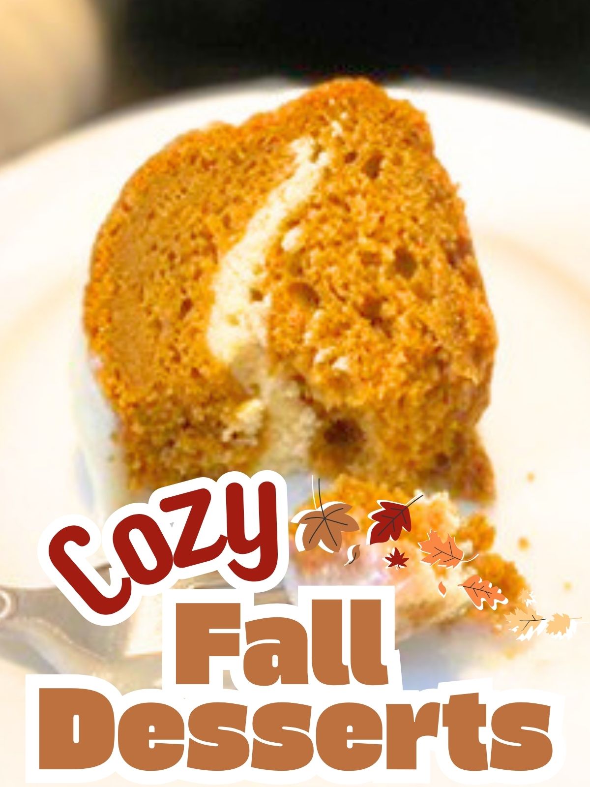 pumpkin spice cake with cream cheese filling