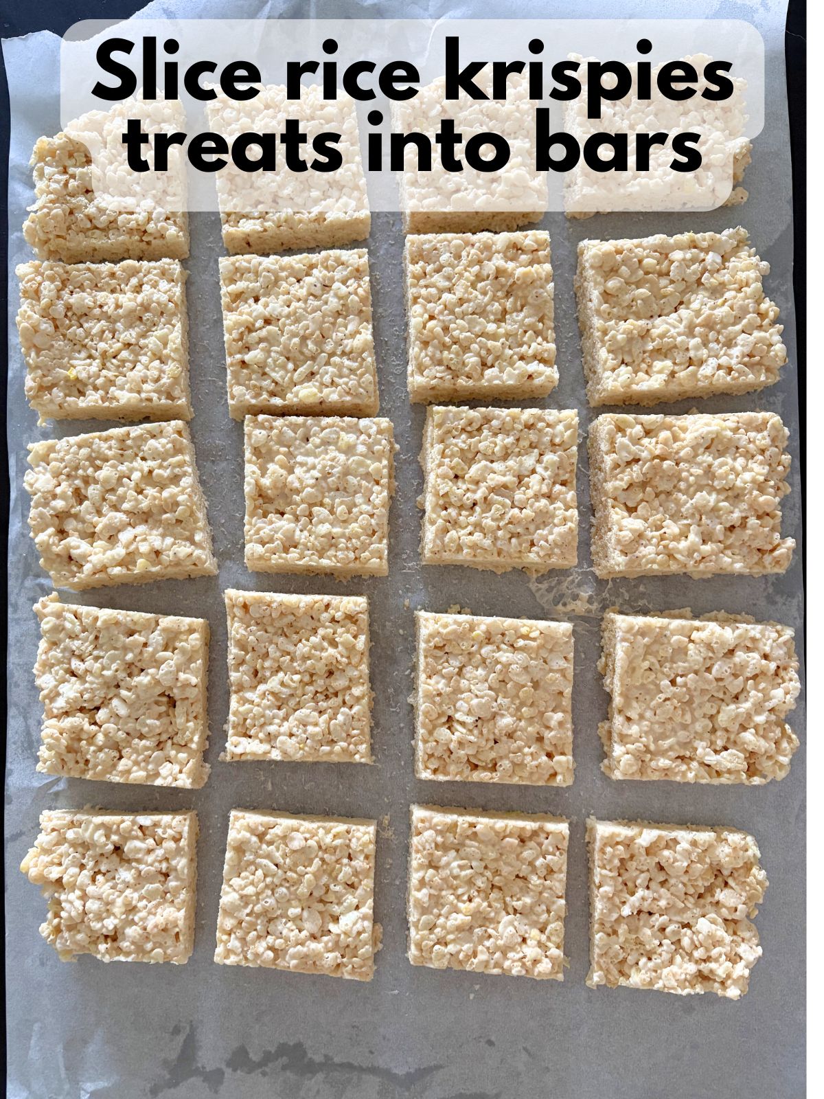 rice krispie treats cut into squares