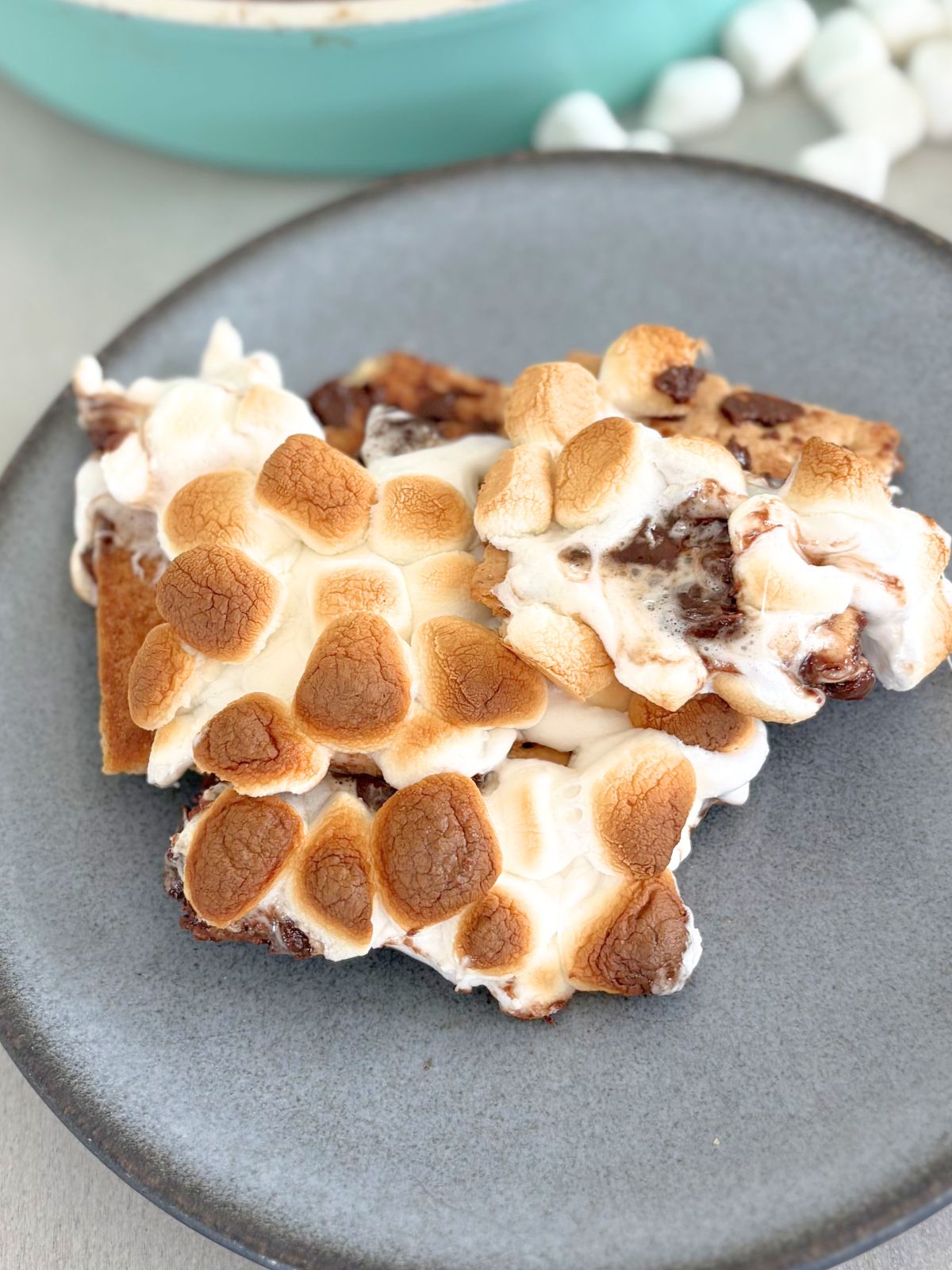 smores nachos on a plate