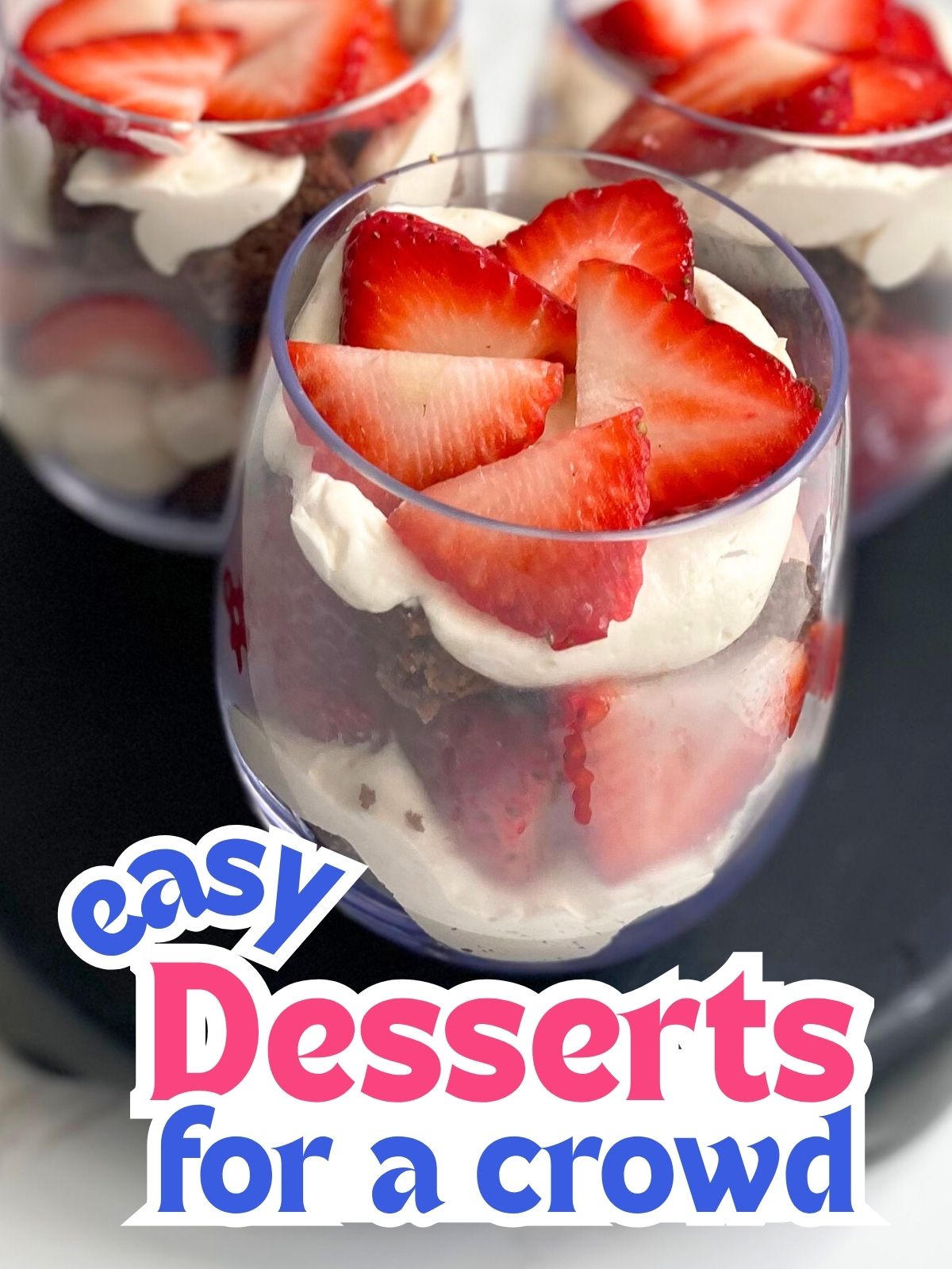 strawberry brownie parfaits