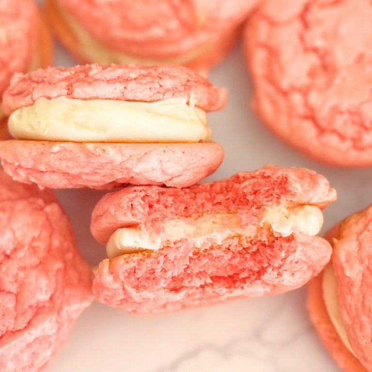strawberry cake mix whoopie pies