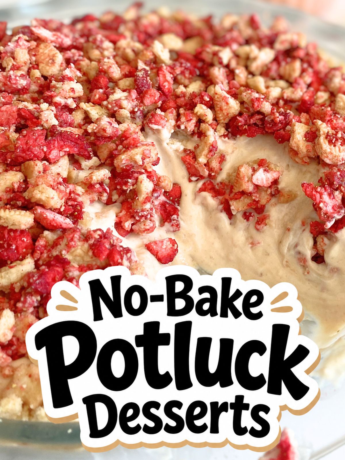 strawberry crunch pudding pie