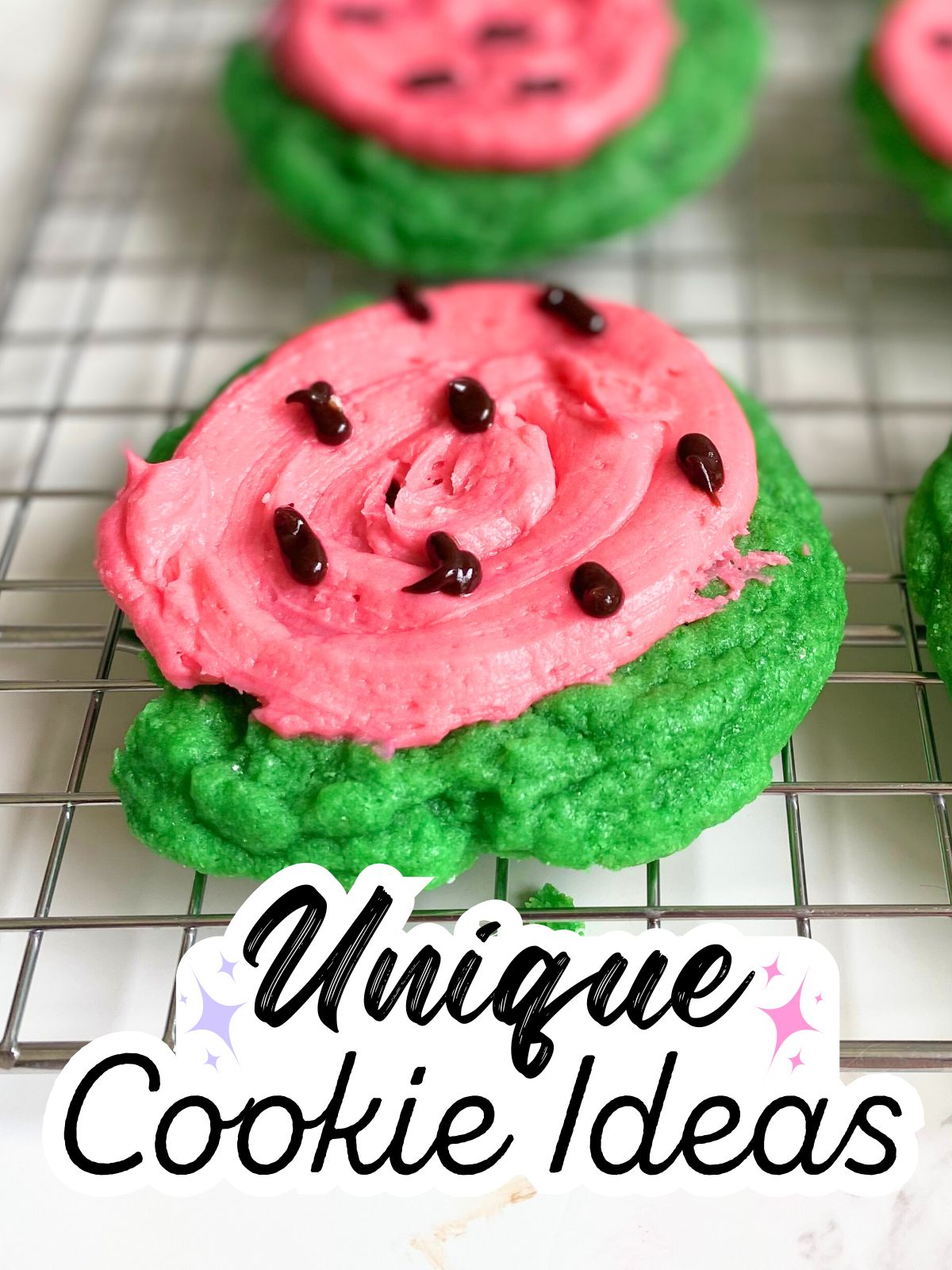 watermelon frosted sugar cookies