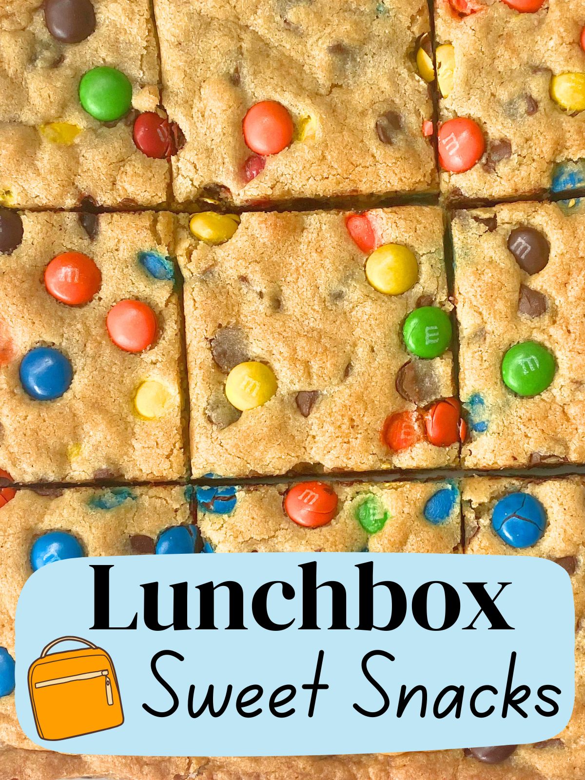 M&M cookie bars
