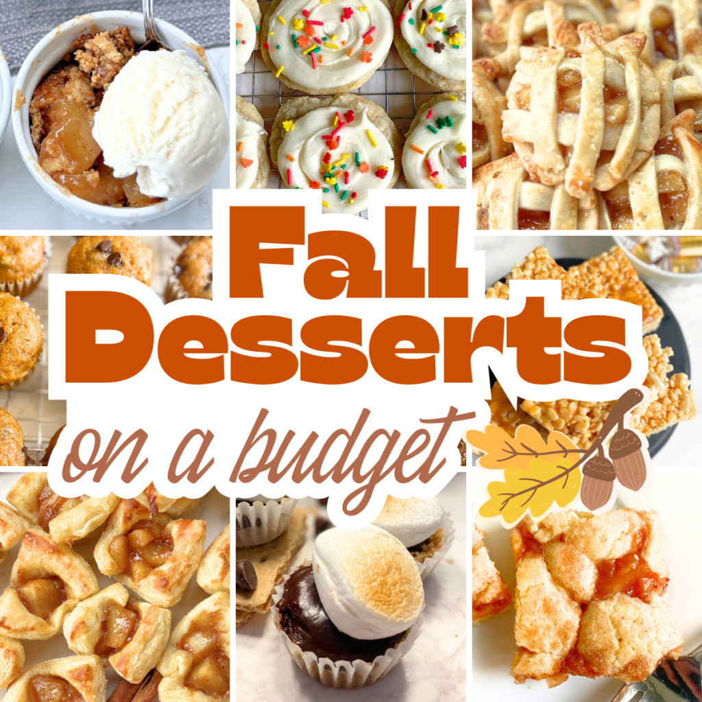 Discover 20+ easy fall desserts on a budget, including pumpkin treats, apple desserts, cookies, bars, and more for about $1 or less per serving.