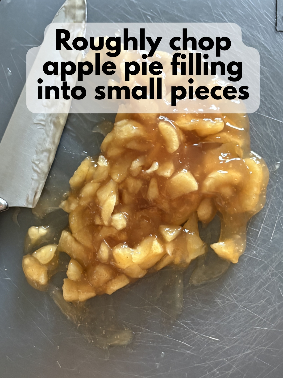 chopped apple pie filling