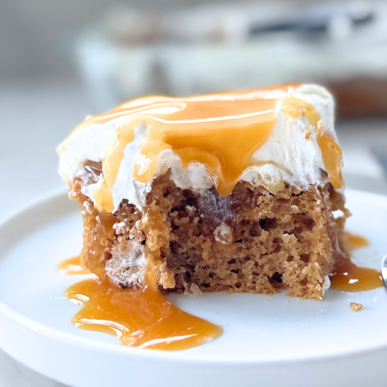 apple caramel poke cake