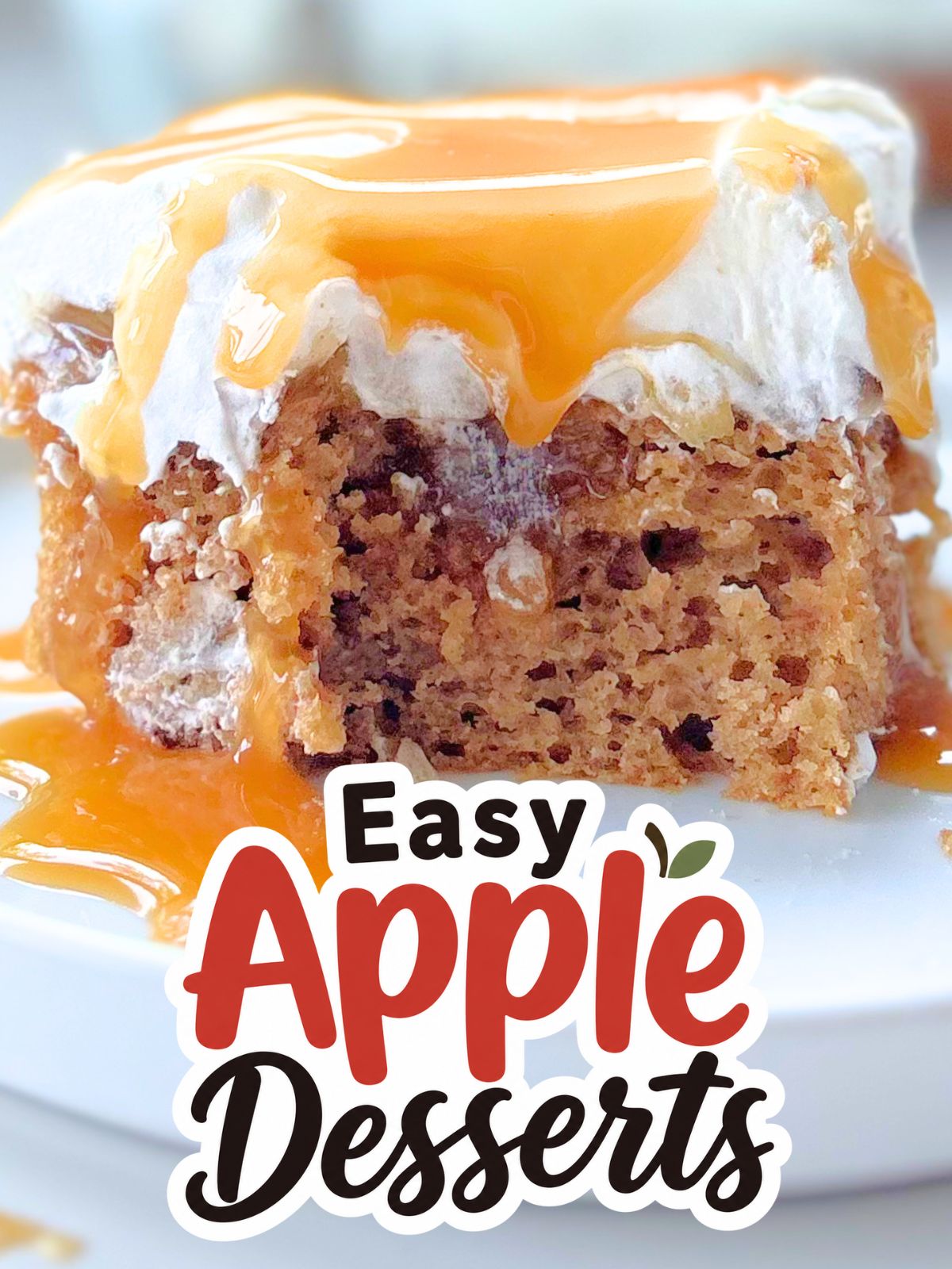 apple caramel poke cake
