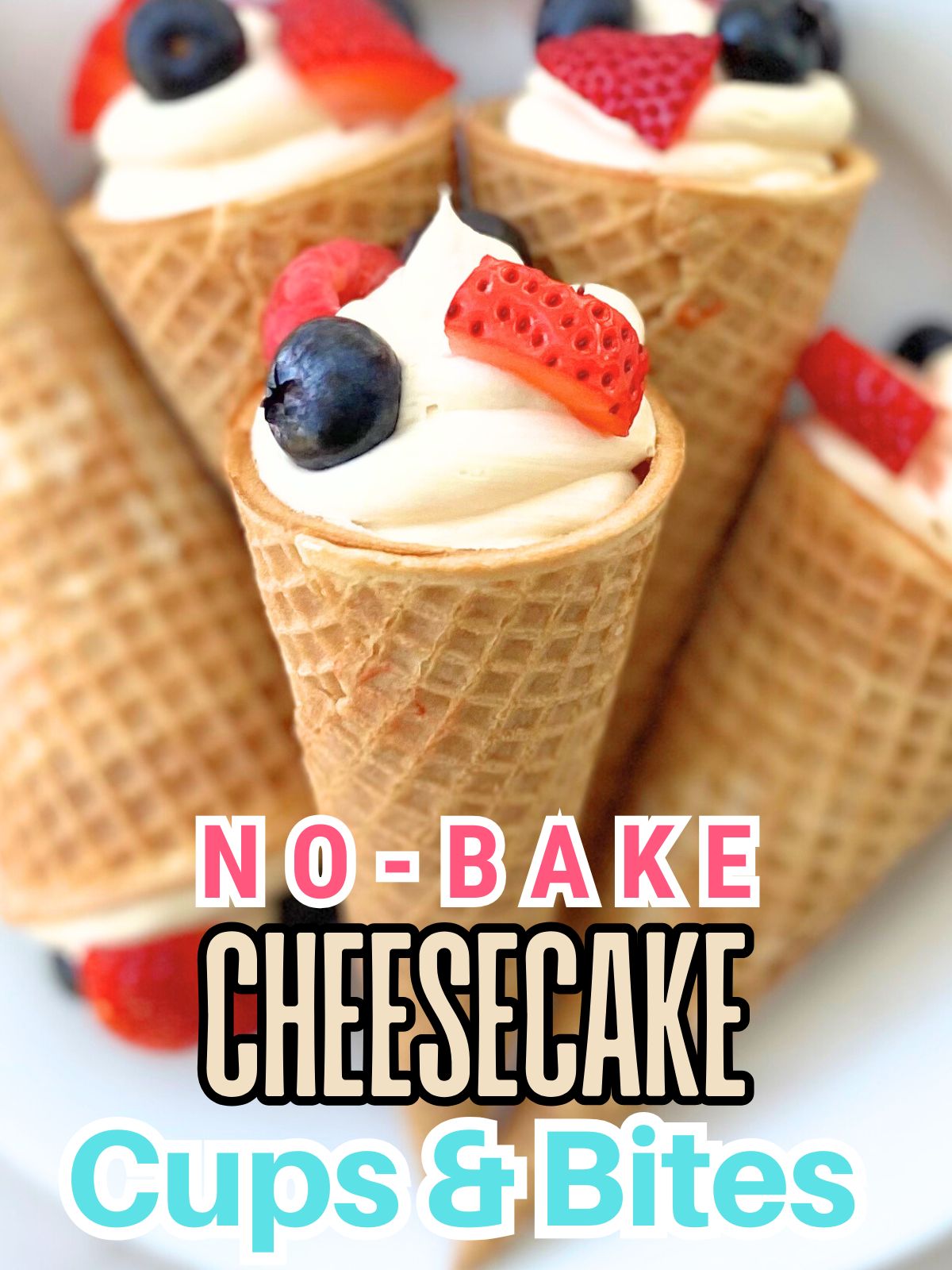 berry cheesecake cones