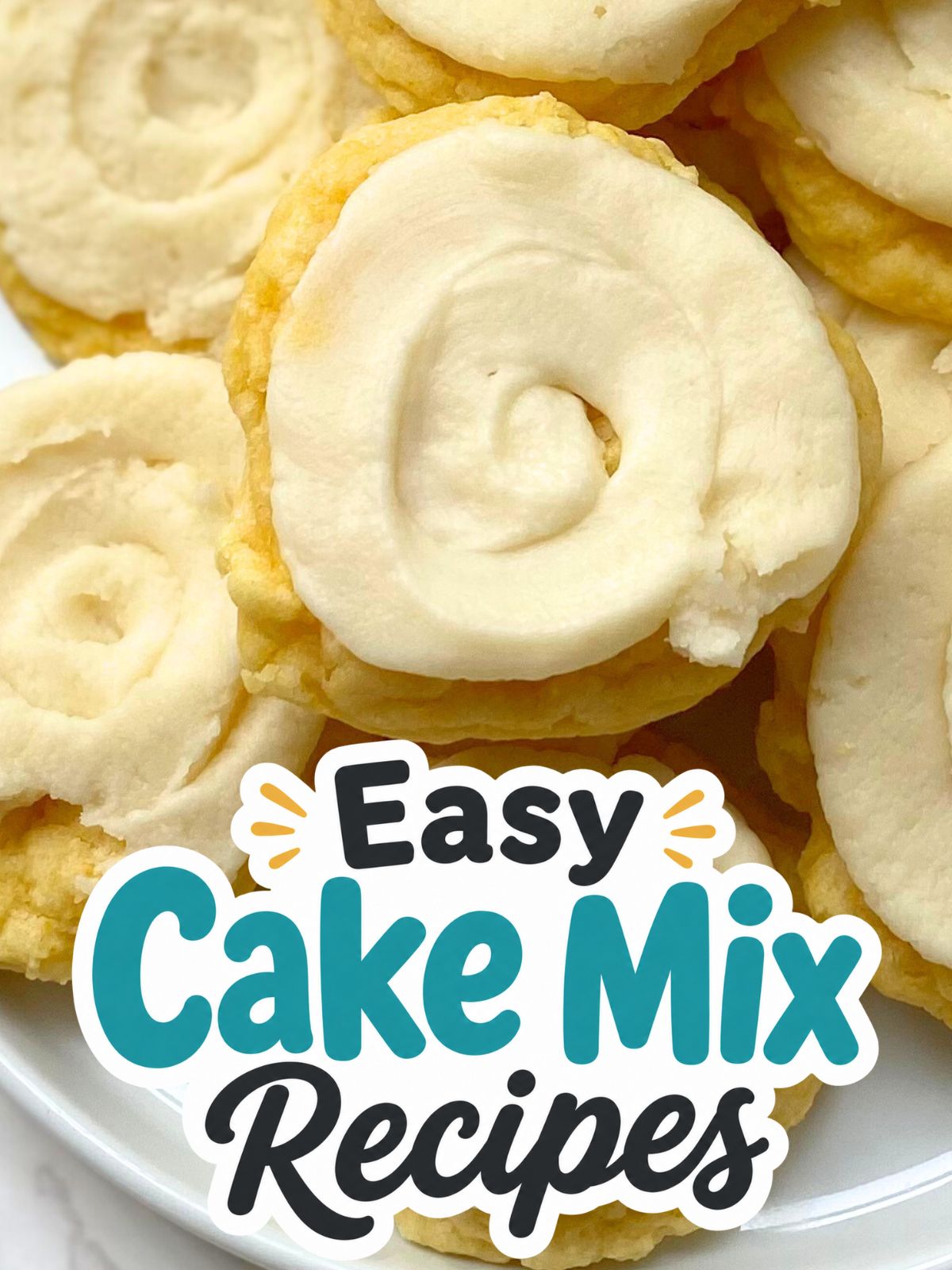 frosted lemon cake mix cookies