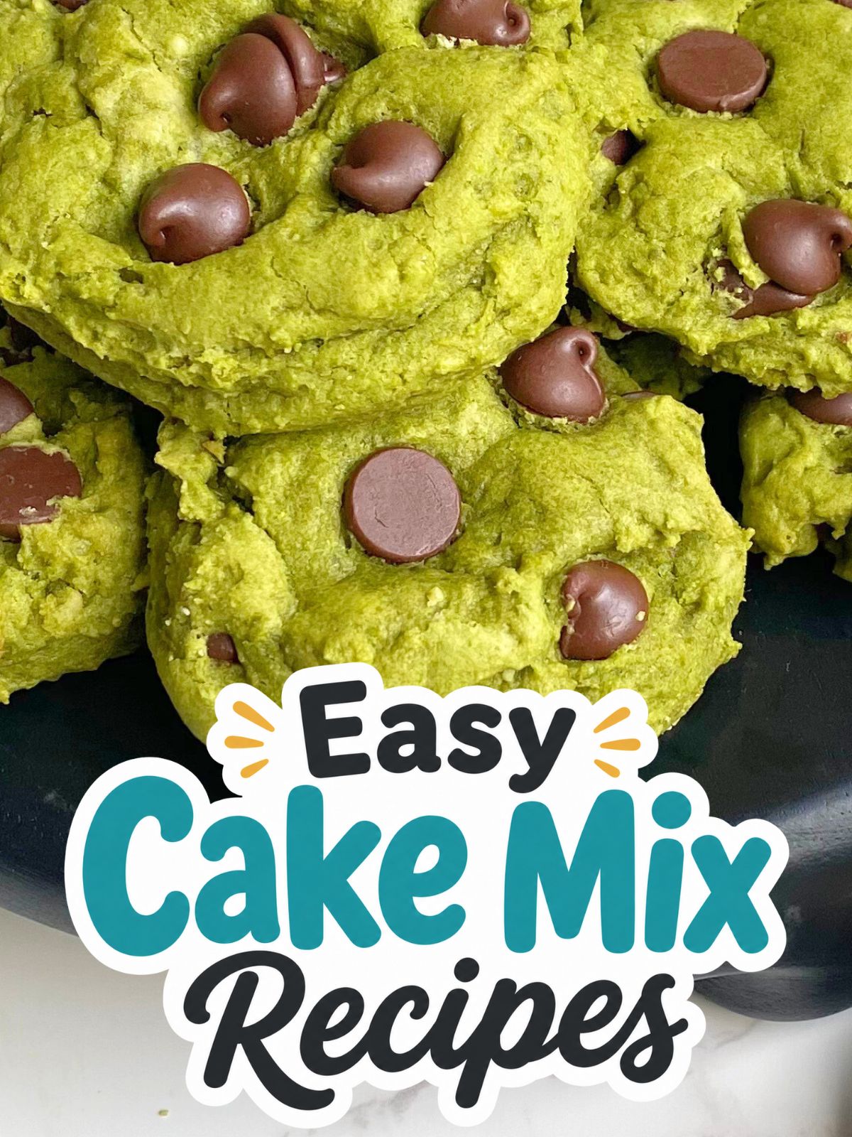 matcha cake mix cookies