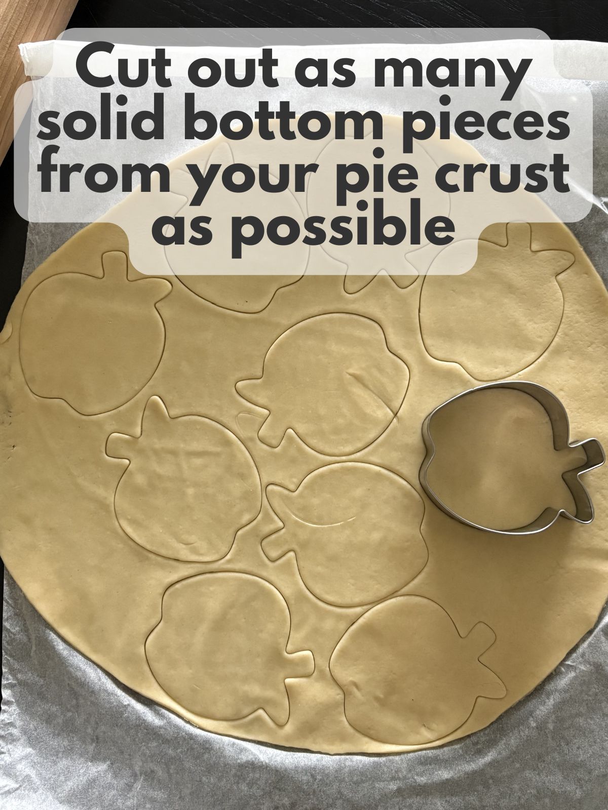 shapes cut out of pie crust