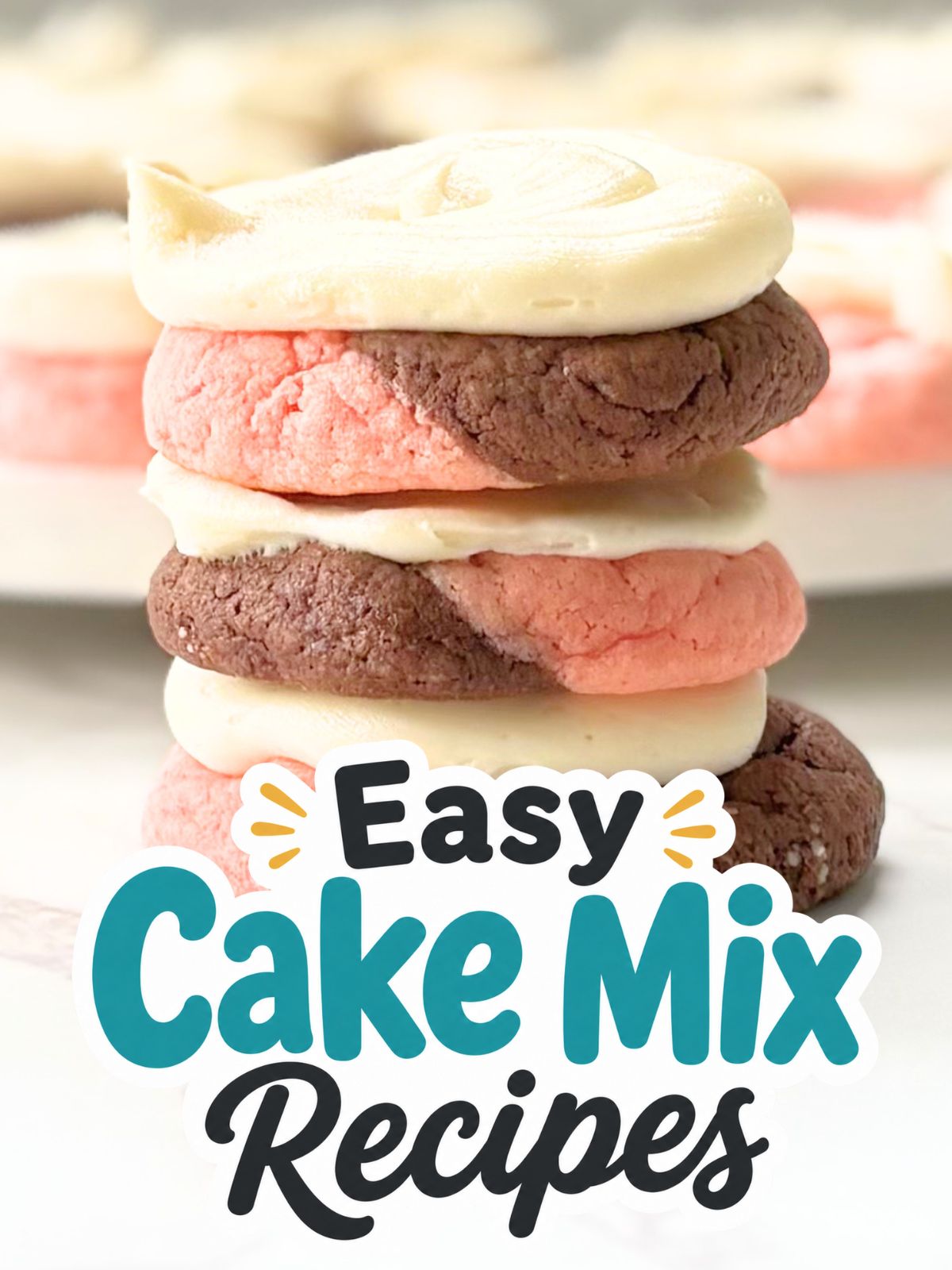 neapolitan cake mix cookies