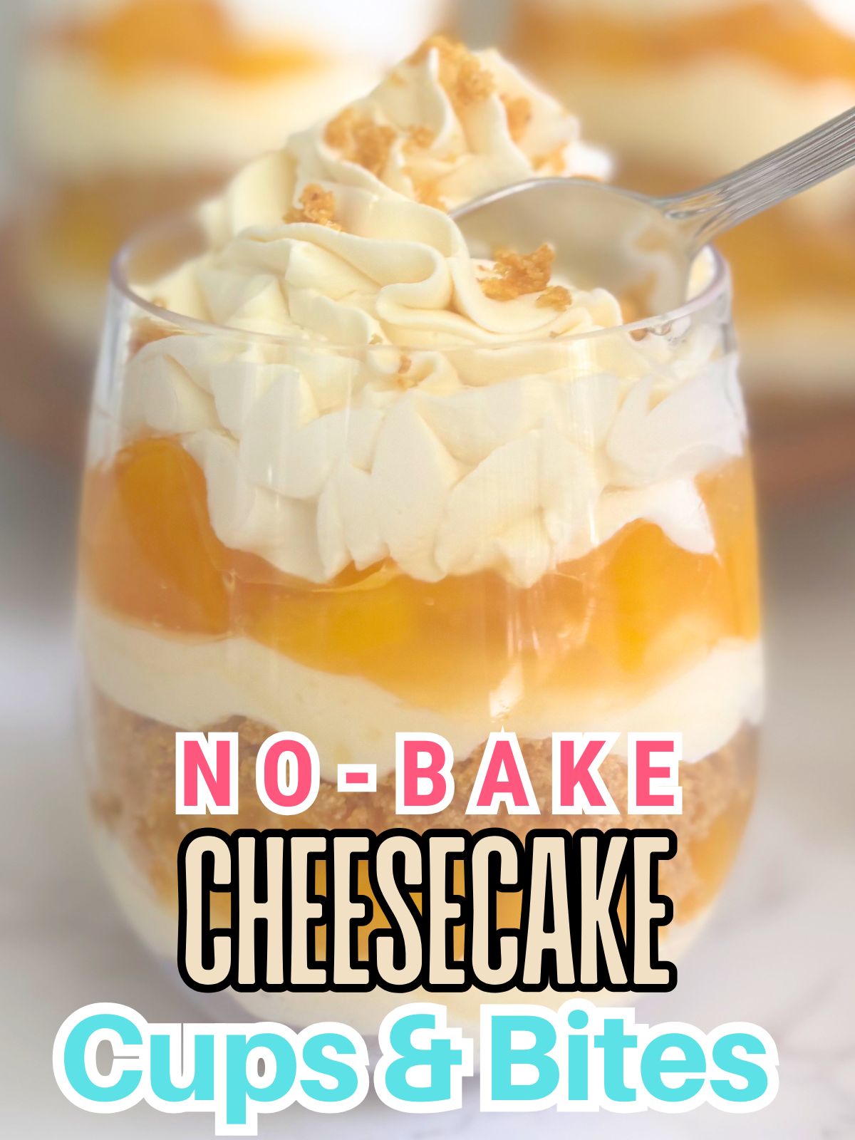 peach pie cheesecake cups