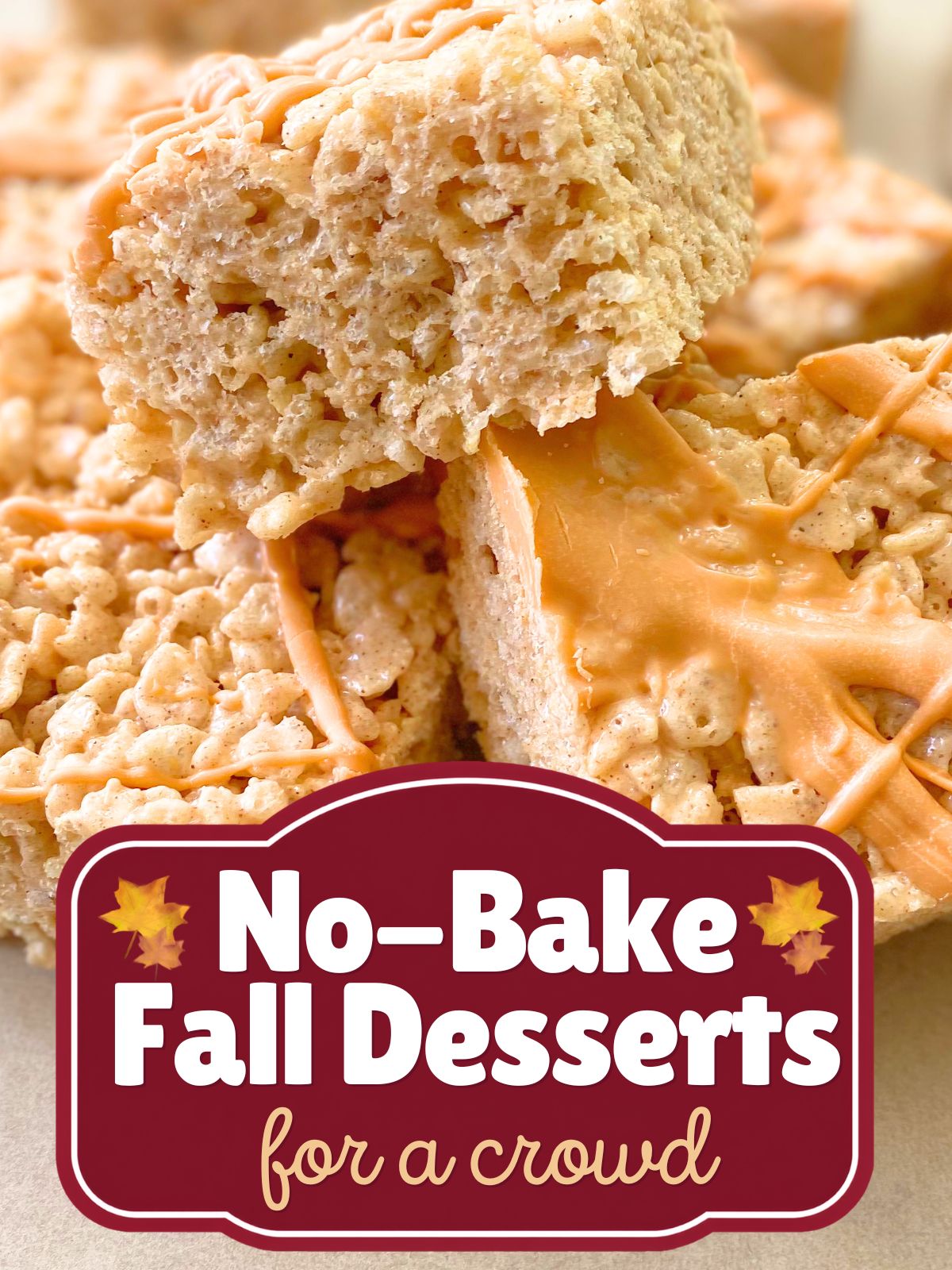 pumpkin spice rice krispies treats
