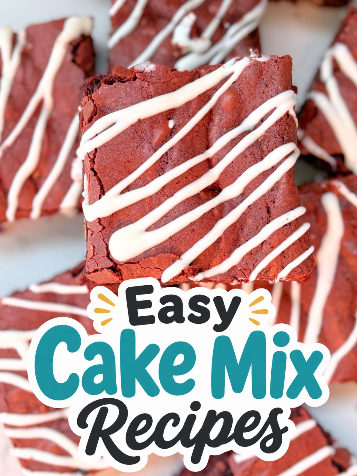 sheet pan red velvet brownies