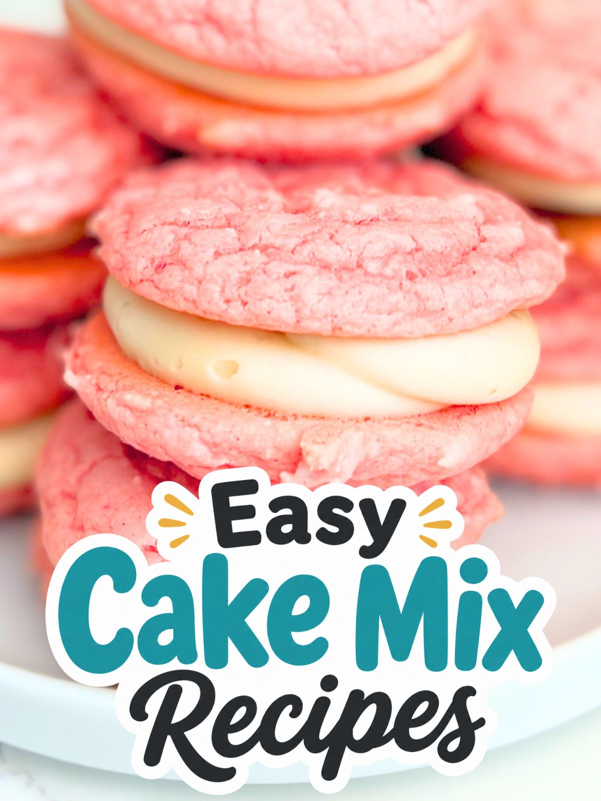 strawberry cake mix whoopie pies