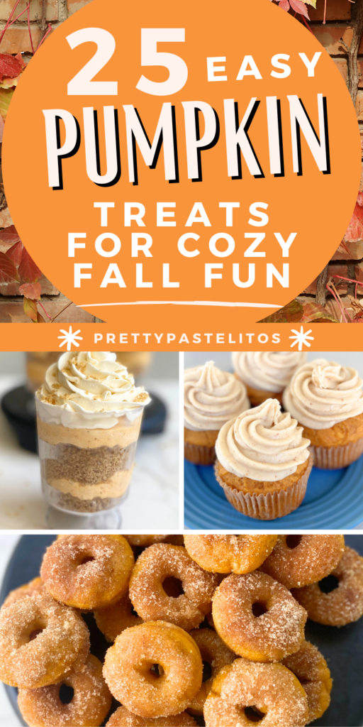 Discover 25 pumpkin recipes to make this fall, including easy pumpkin desserts, muffins, breakfast ideas, cupcakes, cookies and no-bake treats.