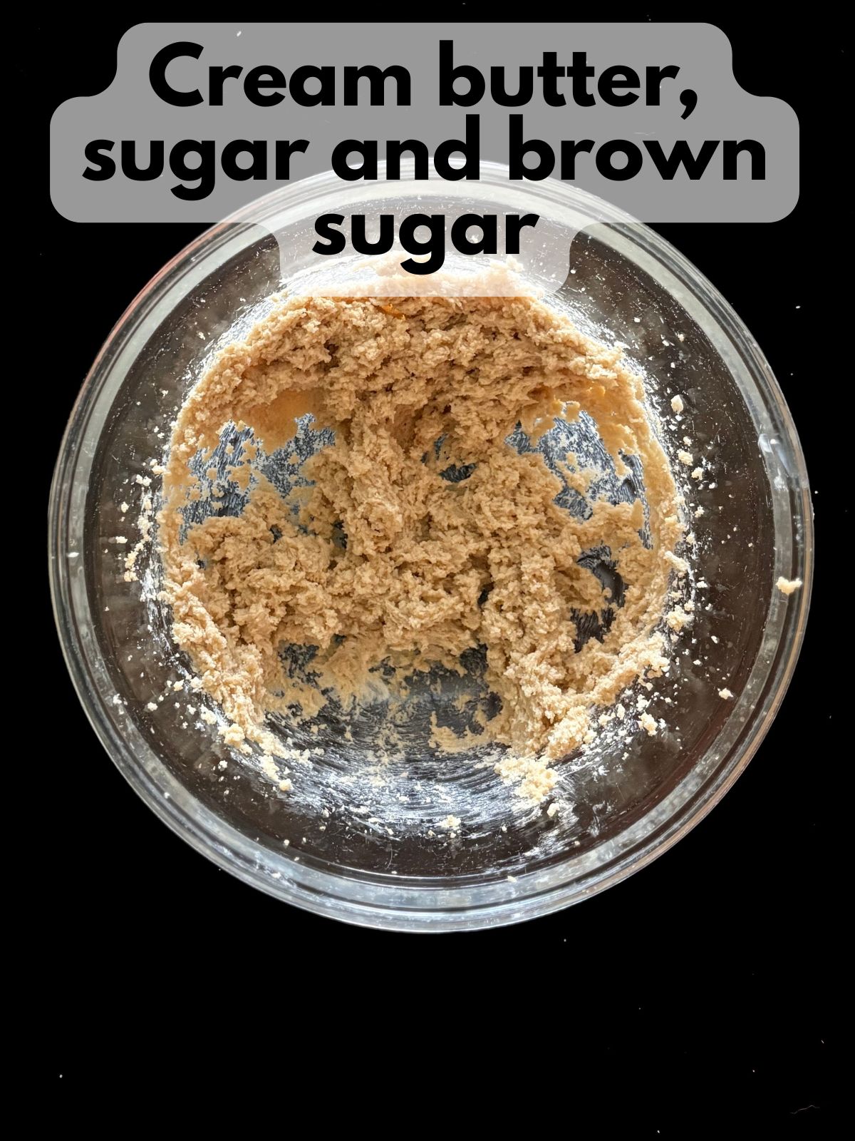 butter creamed with sugar and brown sugar