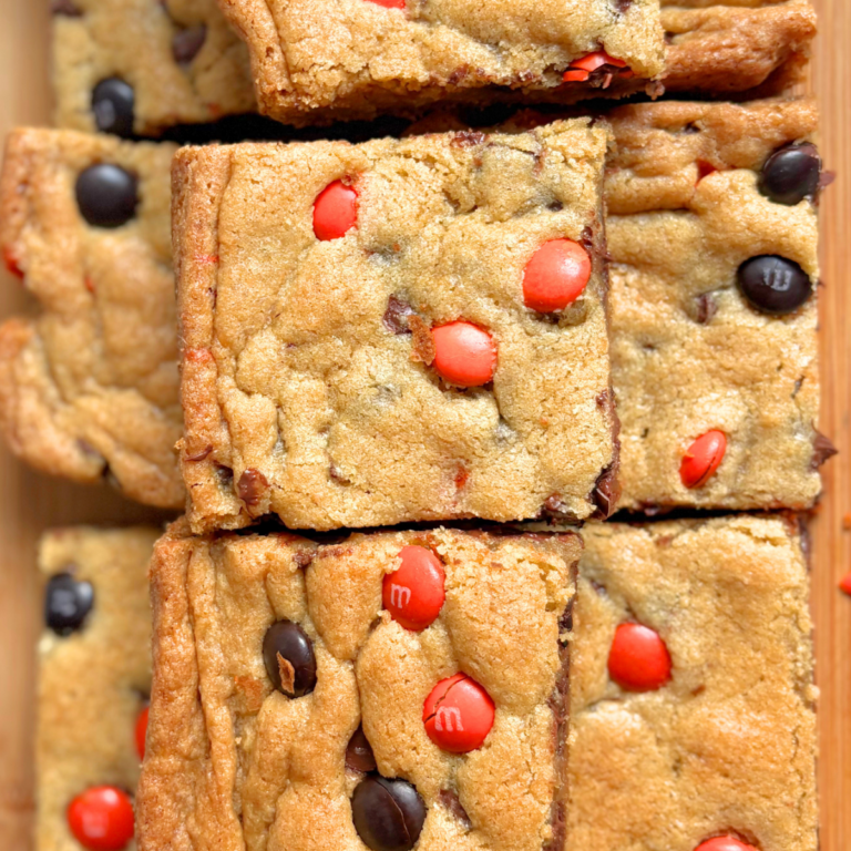Halloween M&M Cookie Bars