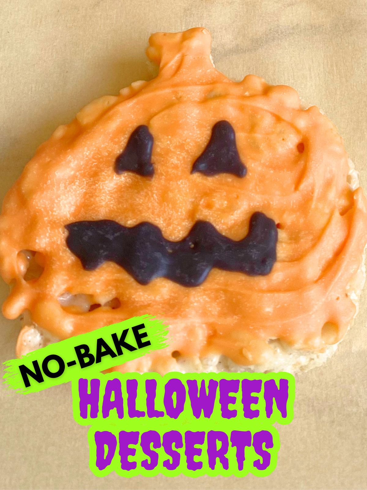 jack-o-lantern rice krispie treats