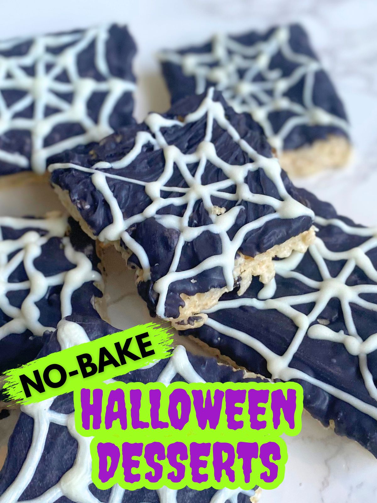 spider web rice krispie treats