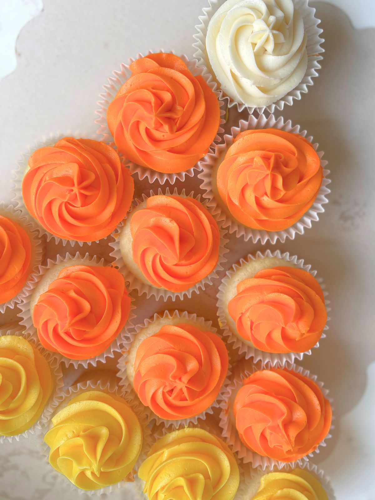 candy corn cupcake cake
