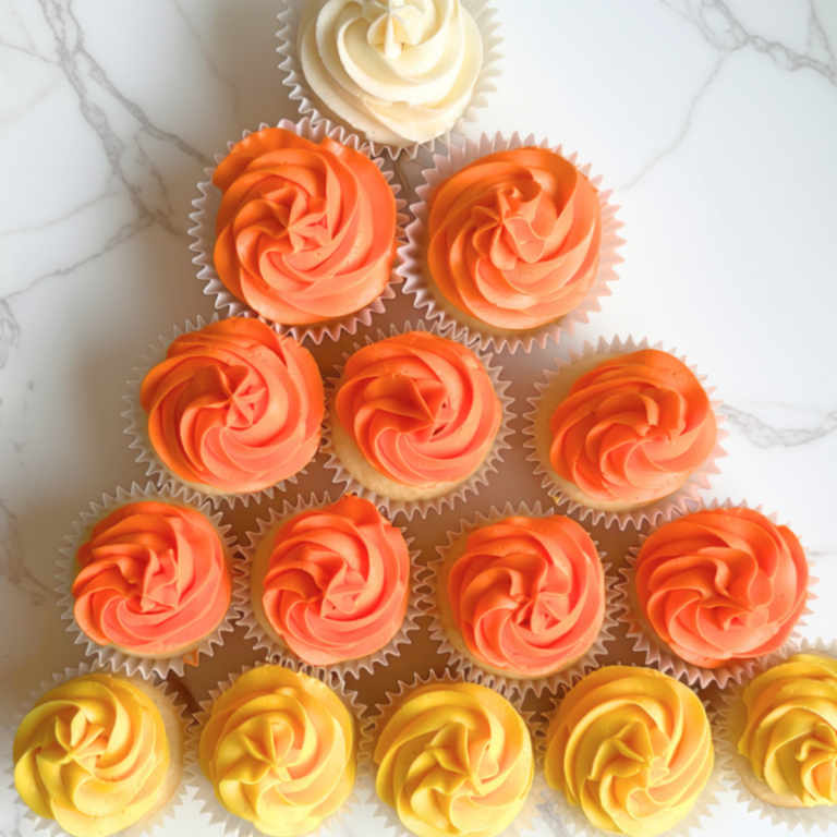 candy corn cupcake cake