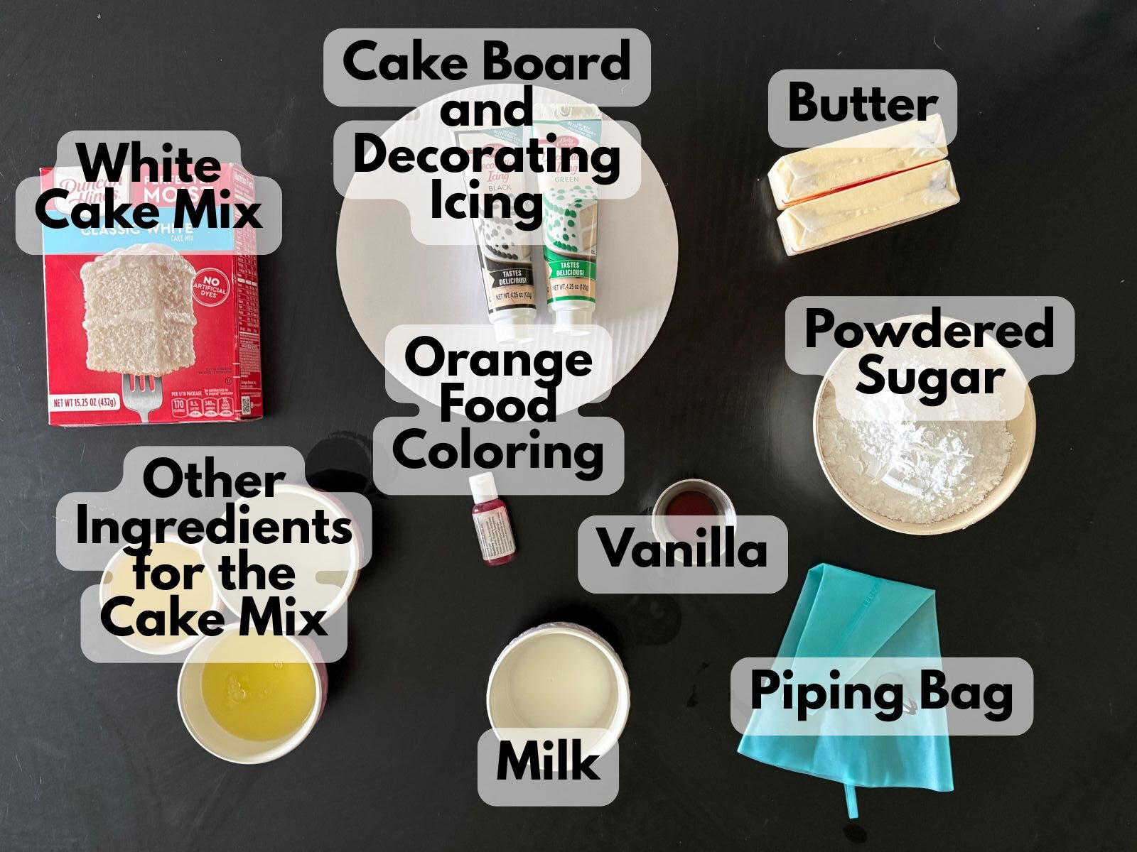 jack-o-lantern cupcake cake ingredients