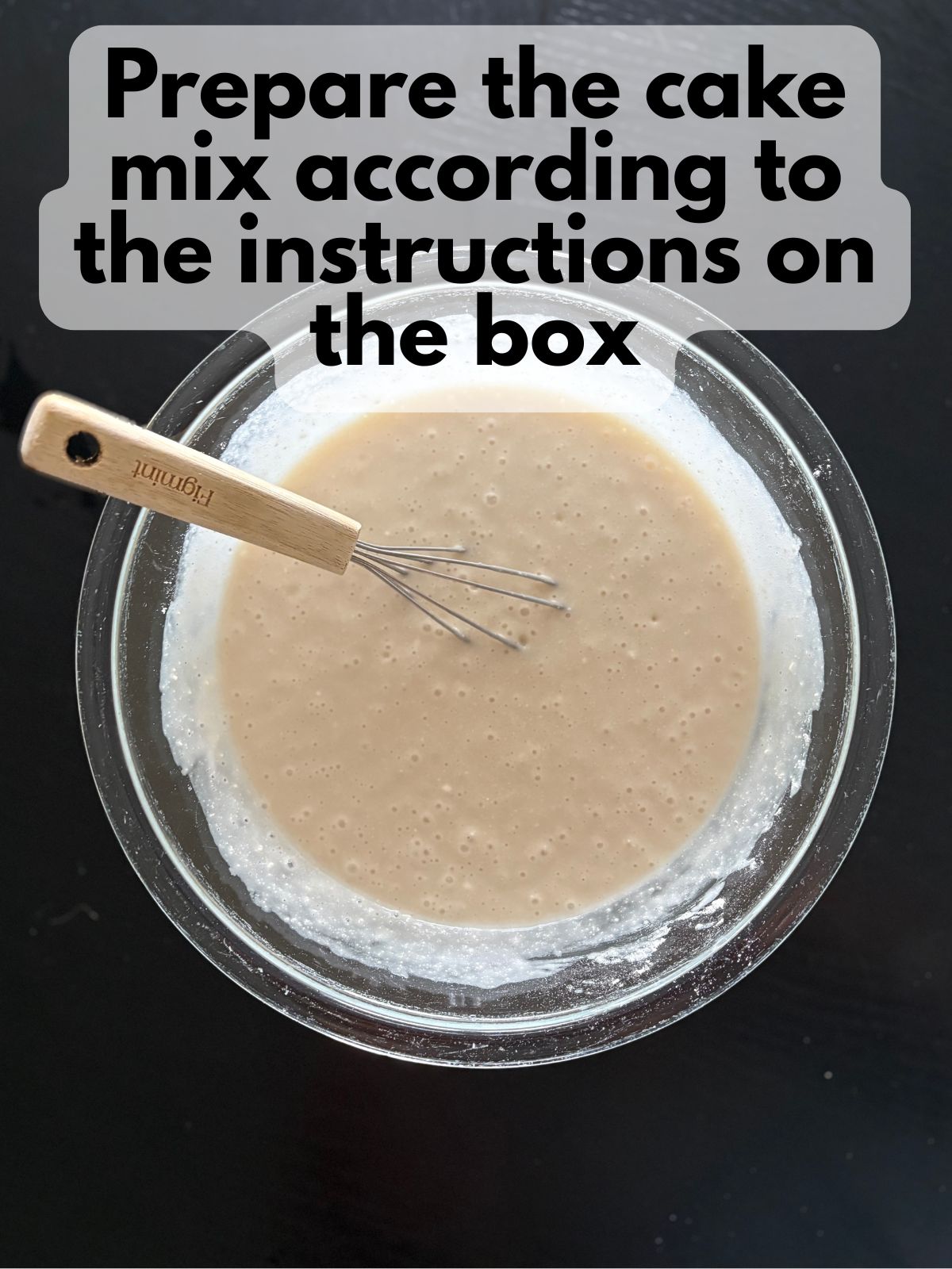 white cake batter in a mixing bowl