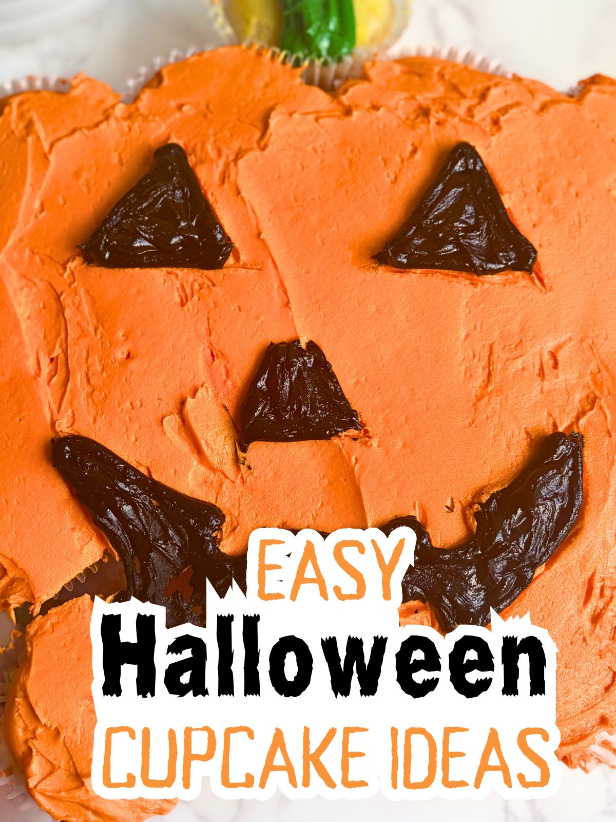 jack-o-lantern cupcake cake