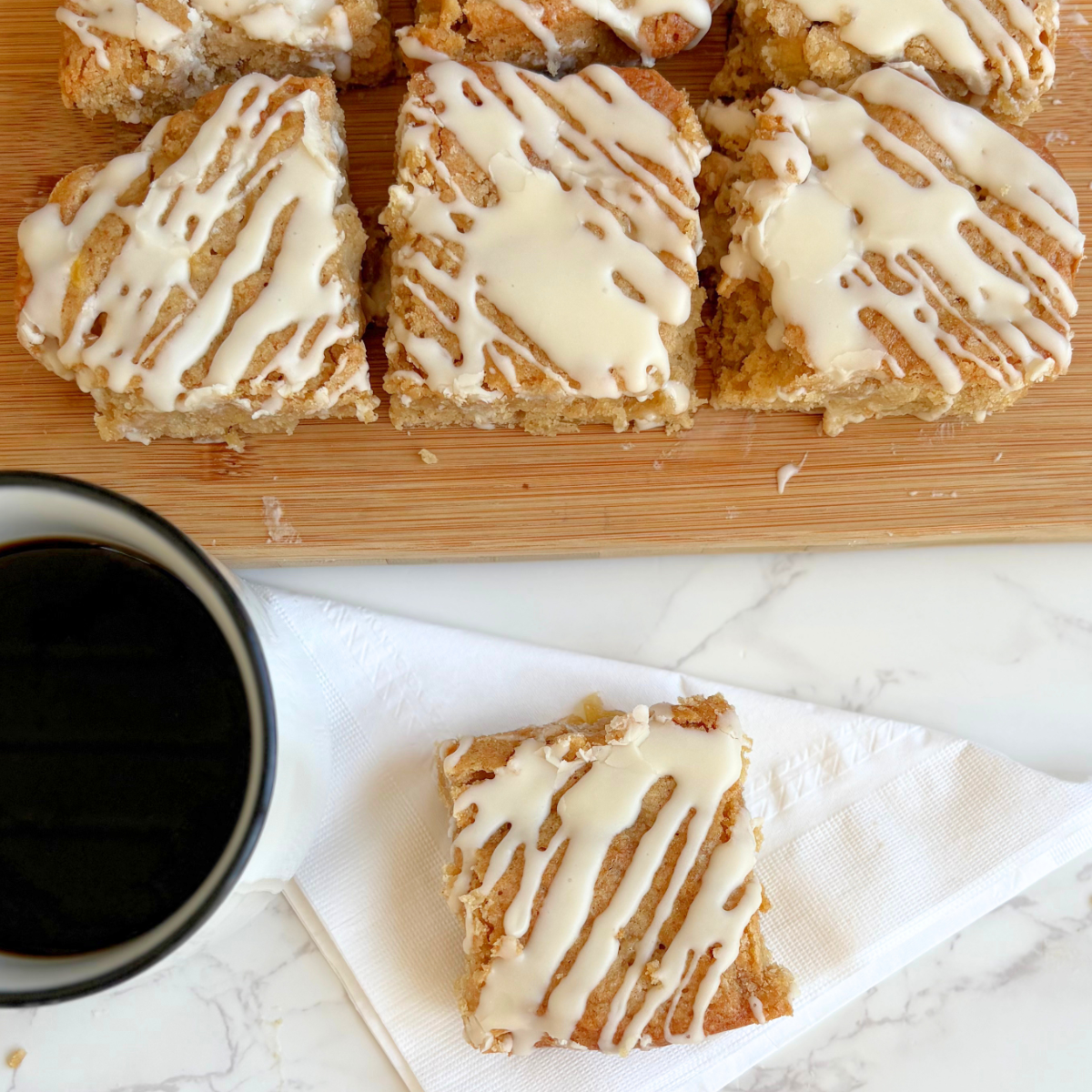 maple apple blondies