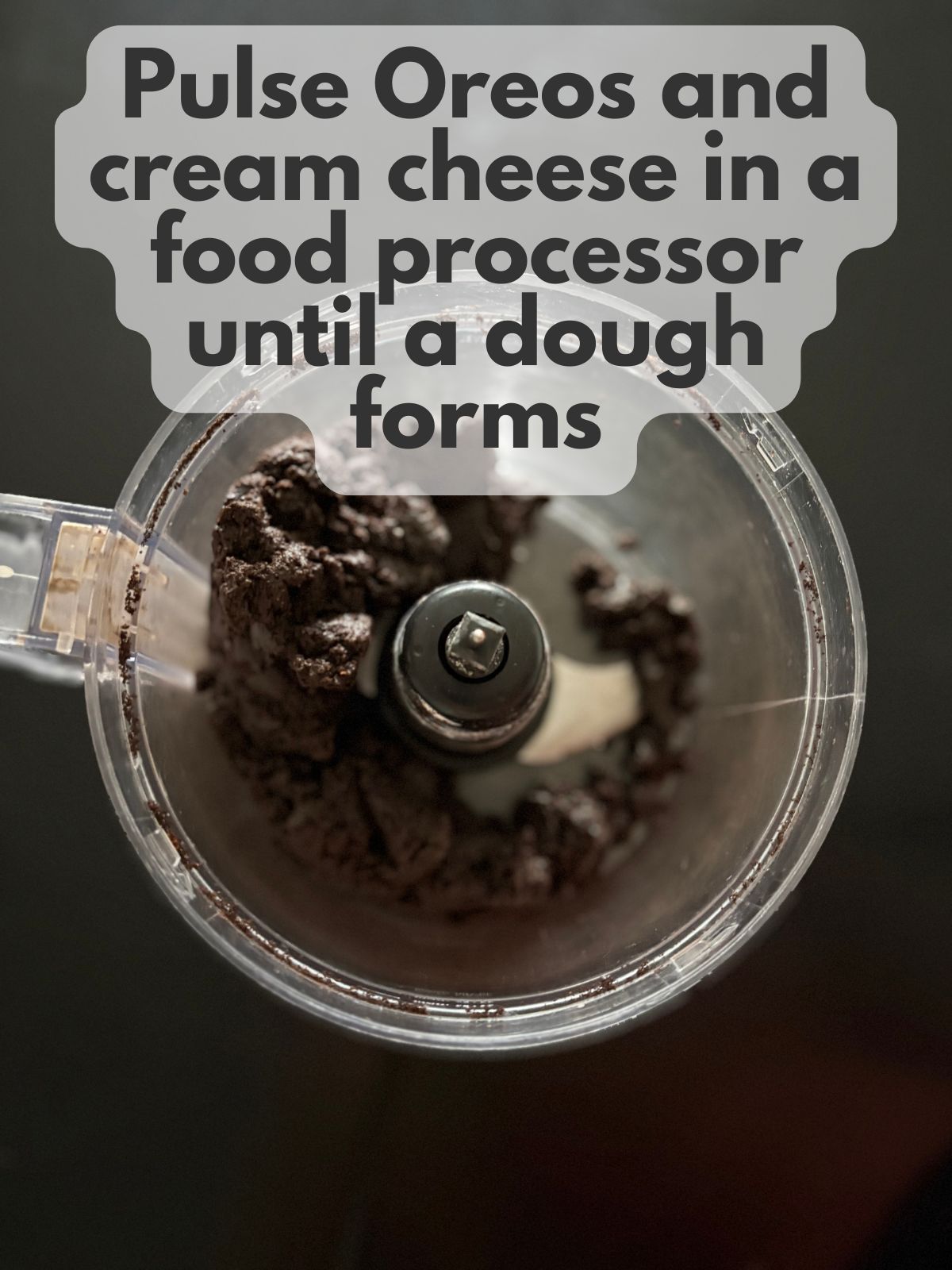 oreo ball dough in a food processor
