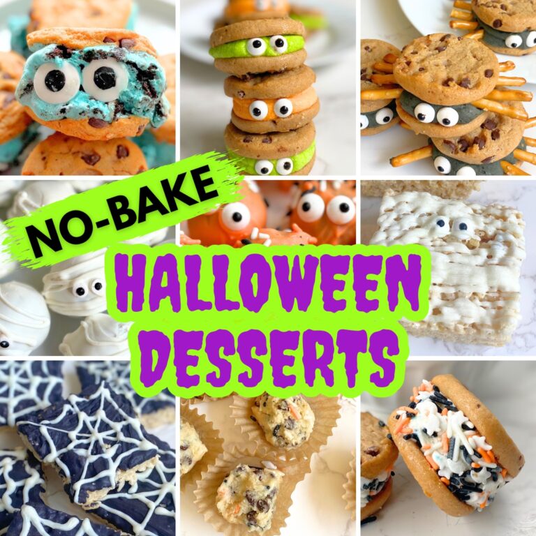 Find easy no-bake Halloween treats, including Oreo balls, Rice Krispies treats, ice cream sandwiches, and more quick, spooky desserts!