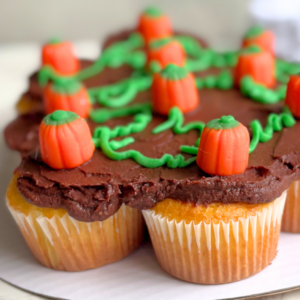 pumpkin patch pull apart cupcake cake