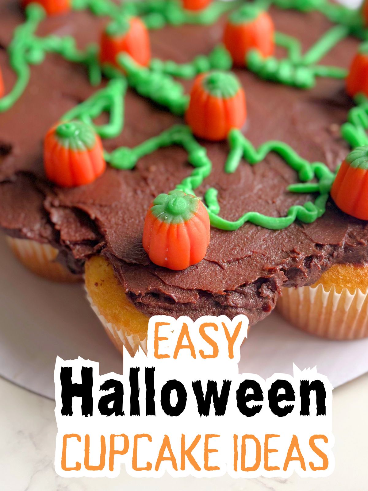 pumpkin patch cupcake cake