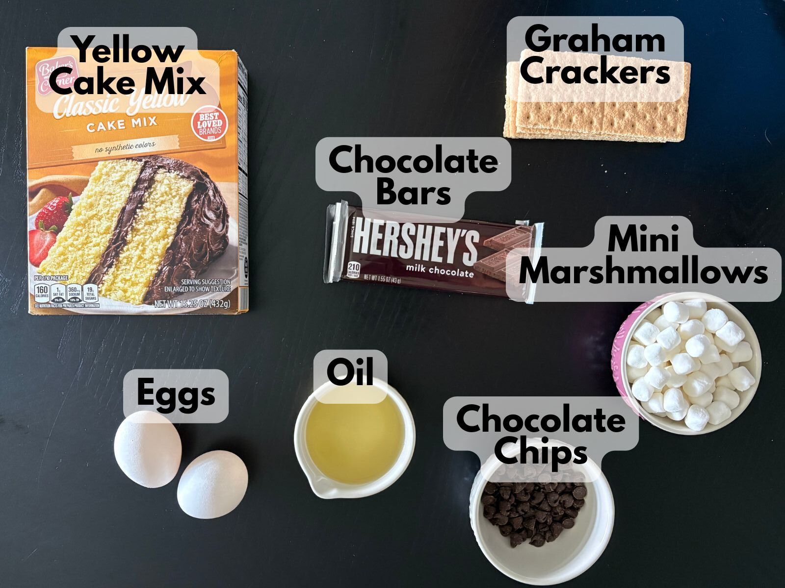 s'mores cake mix cookies ingredients